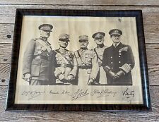 Rare Framed WW1 Allied Generals Portrait In Beautiful Original Frame 19.5 X15.5 picture