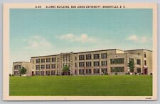 Postcard Alumni Building Bob Jones University, Greensville, South Carolina VTG picture