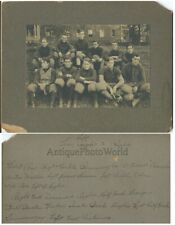 Young handsome men athletes football team antique sport photo picture