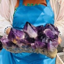 10.29LB Natural Amethyst Cluster Purple Quartz Crystal Rare Mineral Specimen 664 picture