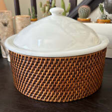 Crate & Barrel Casserole Dish With Nesting Basket. picture