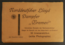 North German Lloyd Steamer Bremen 10 Postcard Set Book Interior Views Images picture