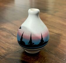 Vintage Dine Navajo Native American Bud Vase Hand Painted Signed DI DINE picture