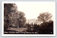 RPPC Babson Statistical Report Building Wellesley Hills MA c1937 Photo Postcard picture