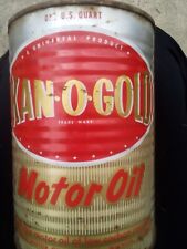 Vintage Kan O Gold Motor Oil Unopened Quart Of motor Oil Made In Wichita, KS picture