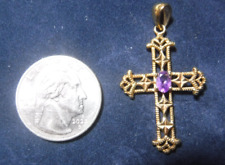 Vintage Gold Over Sterling Silver Fancy Cross picture