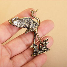 Tabletop Figurine Brass Two crane Animal Statue Sculpture Home Decor Gifts picture