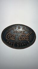Vintage COCA COLA Free Drink Token Army Navy  One Free Bottle picture