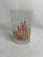 Vintage Disney World 25th Anniversary Drinking GLASS Castle Donald Duck picture