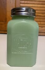 Reproduction Jadeite Jadite Green Glass 4.5 Inch MATCHA Shaker with Lid picture