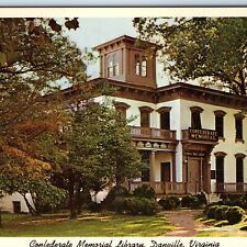c1960s Danville, VA Last Confederate Capitol Memorial Library Building PC A235 picture