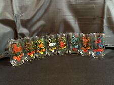 Vintage 12 Day's of Christmas Drinking Glasses By Brockway Set of 8 REPLACEMENTS picture