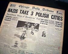 Germnay vs. Russia 1st Day of Battle Amongst World War II 1941 WWII Newspaper picture