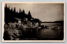 Dubrovnik Trsteno Adriatic Sea Coast In Croatia VINTAGE RPPC Postcard Nice View picture
