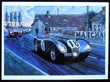 1953 Le Mans JAGUAR C-Type Nicholas WATTS Art Print 10.5x14.5