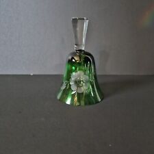Vintage Green Cut to Clear Crystal Bell picture