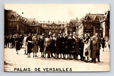 c1953 RPPC Group Photo at Palace de Versailles Real Photo Postcard picture