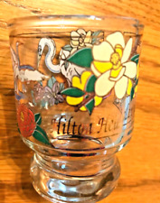 Hilton Head Island Footed Shot Glass Colorful Birds and Flowers 3 oz picture