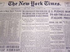 1935 OCT 27 NEW YORK TIMES STEIN FOUND DEAD, HUNTED IN SCHULTZ MURDER - NT 4900 picture