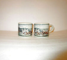 SET Of 2 RALPH LAUREN Polo PONY Match MUGS Cups EQUESTRIAN Horses VTG Club SPORT picture