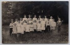 RPPC Edwardian Children Weller & Fox Family Little Meadow PA Postcard I23 picture