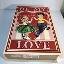 MISS VALENTINE Card Box by Mr. Christmas Large 13x8x3” Wood 2020 HTF picture