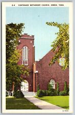 TENNESSEE TN CENTENARY METHODIST CHURCH AT ERWIN TOWNS VINTAGE POSTCARD picture