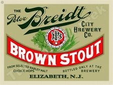 Breidt Brown Stout Beer Label Metal Sign 3 Sizes to Choose From picture