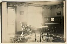 Interior View. Antique Piano With Titanic Sheet Music Real Photo Postcard. RPPC picture
