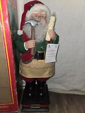 Vintage HOLIDAY CREATIONS Animated LightedCarpenterSanta Claus1993- TESTED WORKS picture