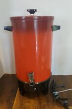 West Bend Automatic Percolator Coffee Maker 12 to 36 Cups Vintage Works Rust Red picture