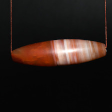 Large Ancient Old Natural Carnelian Bead in good Condition over 1000 Years Old picture