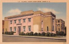 Lenoir North Carolina NC Caldwell County Court House Courthouse Linen Postcard picture