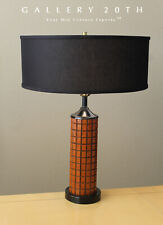 Exquisite Danish Modern Table Lamp 1950s 1960s Mid Century MCM Wood Black MCM picture