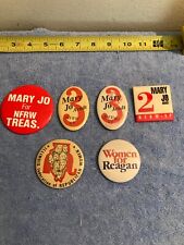 VINTAGE NATIONAL & ILLINOIS FEDERATION OF REPUBLICAN WOMEN PINBACK BUTTON LOT picture