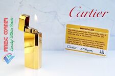 Cartier Lighter Rare Gold Must De Overhauled Serviced Warranty Ex Condition X6 picture