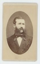Antique CDV Circa 1870s Man With Mutton Chop Beard in Suit Slater Worcester, MA picture