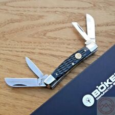 Boker Congress Pocket Knife Stainless Steel Blades Black Jigged Bone Handle 722 picture