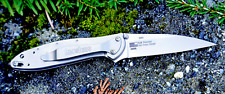 1660 Kershaw Leek Knife silver plain Blade New Flag Logo Blem assisted opener picture
