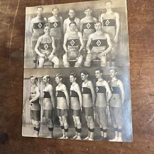 (2) 1910 EARLY MILWAUKEE WISCONSIN WIS BASKETBALL TEAM PHOTOS SPORTS POSTCARD picture