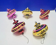Vintage Bradford UFO Atomic Christmas Ornaments Lot of 5 picture