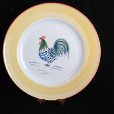 Yellow Rooster Glory Dinner Plate Tabletops Gallery Hand Painted 10.5