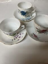 Vintage Duchess Pandora And Rosina Bone China Made In England Cups And Saucers picture