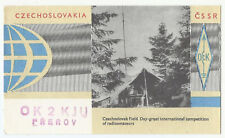 Czechoslovakia, QSL Card, Field Day-Radio Amateurs Comp. 1961 picture