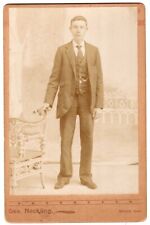 CABINET PHOTO YOUNG MAN GEO NOCKLING ROLAND IOWA 1894-1896 picture