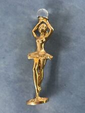 Spoontiques Vintage Pewter Ballerina w/Swarovski Crystal & Gold Plating picture