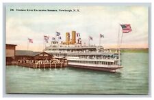 Vintage Postcard New York, Hudson River Excursion Steamer, Newburgh NY picture