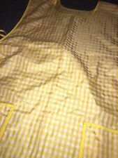 Authentic Vintage MCM 50’s 60s  Full Cover Smock Bib Apron Yellow Gingham picture