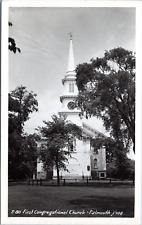 RPPC - First Congregational Church, Falmouth, Massachusetts- Real Photo Postcard picture