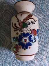 Mexican Tonala Folk Art Pottery Vase picture